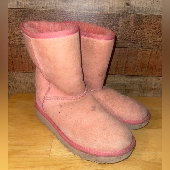 UGG Pink Classic Short II Boots - Picture 2 of 8